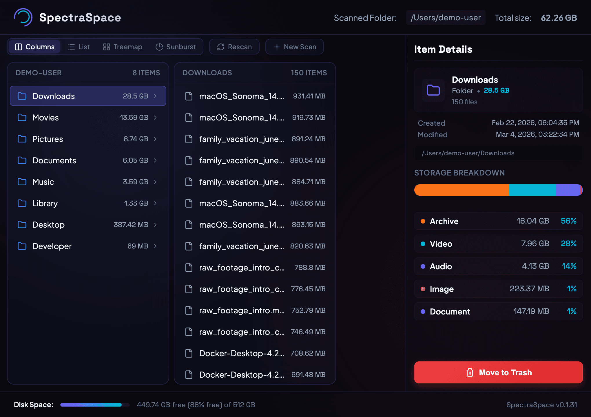 Captura de pantalla de SpectraSpace 2